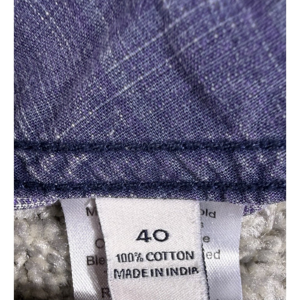 Men's Joseph Abboud Cargo Shorts, Size 40, Blue Plaid, 100% Cotton - Picture 4 of 8